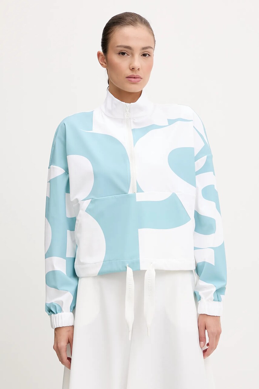 Sportalm bluza culoarea turcoaz, cu imprimeu, 400142