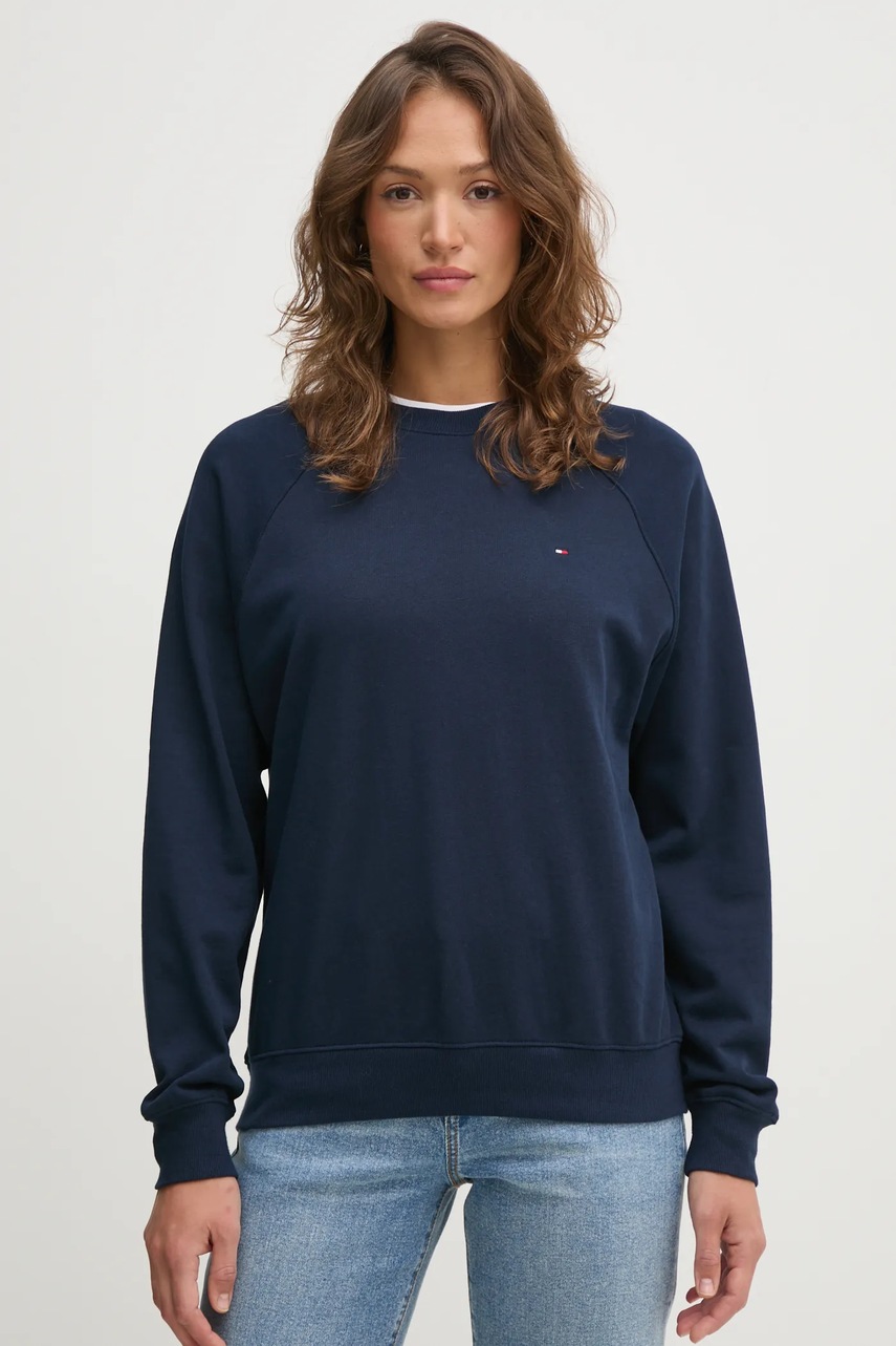 

Суичър Tommy Hilfiger в тъмносиньо с изчистен дизайн UW0UW05771, Тъмносин