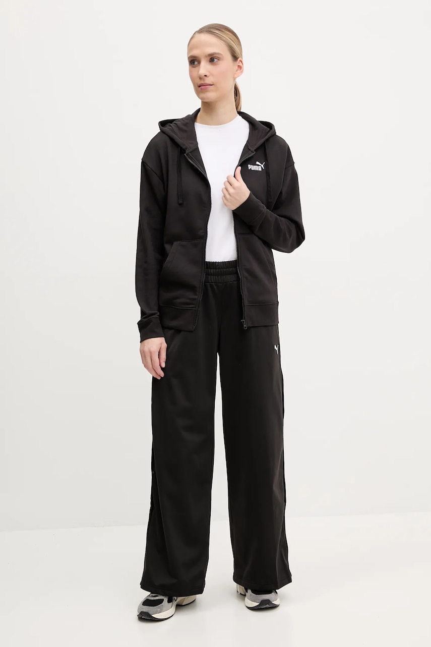 Кофта Puma женская цвет чёрный с капюшоном с аппликацией 682410 Кофта Puma женская цвет чёрный с капюшоном с аппликацией 682410