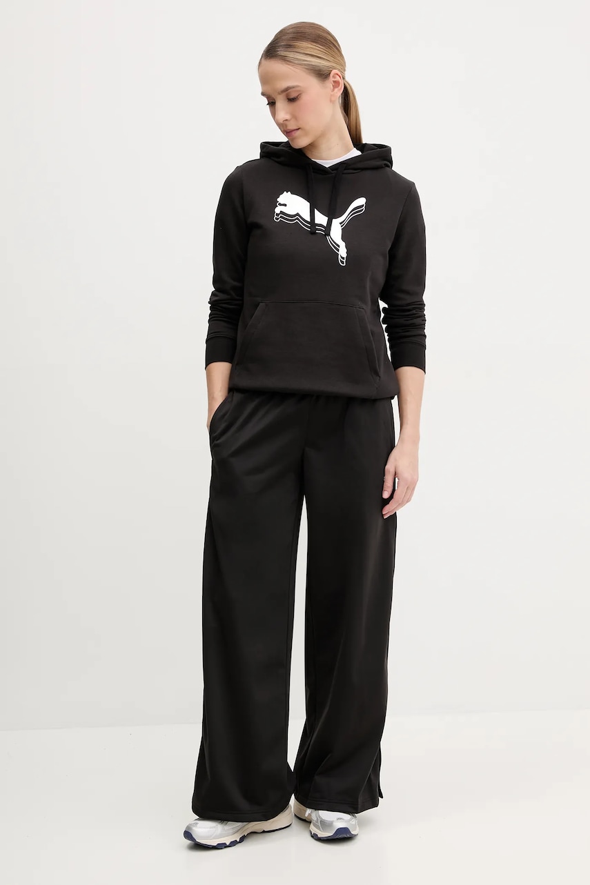 Кофта Puma женская цвет чёрный с капюшоном с принтом 684997 Кофта Puma женская цвет чёрный с капюшоном с принтом 684997