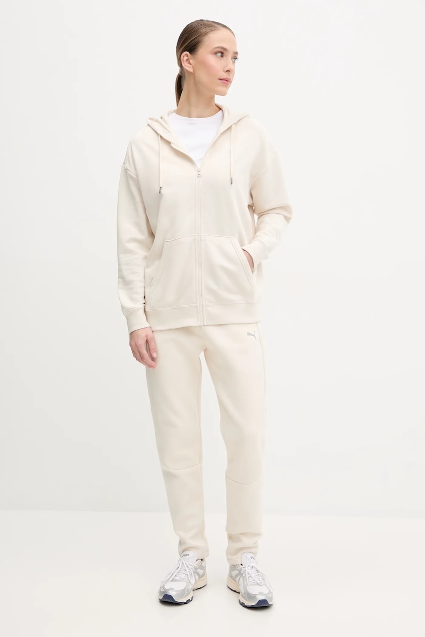 Кофта Puma женская цвет бежевый с капюшоном с принтом 685033 Кофта Puma женская цвет бежевый с капюшоном с принтом 685033