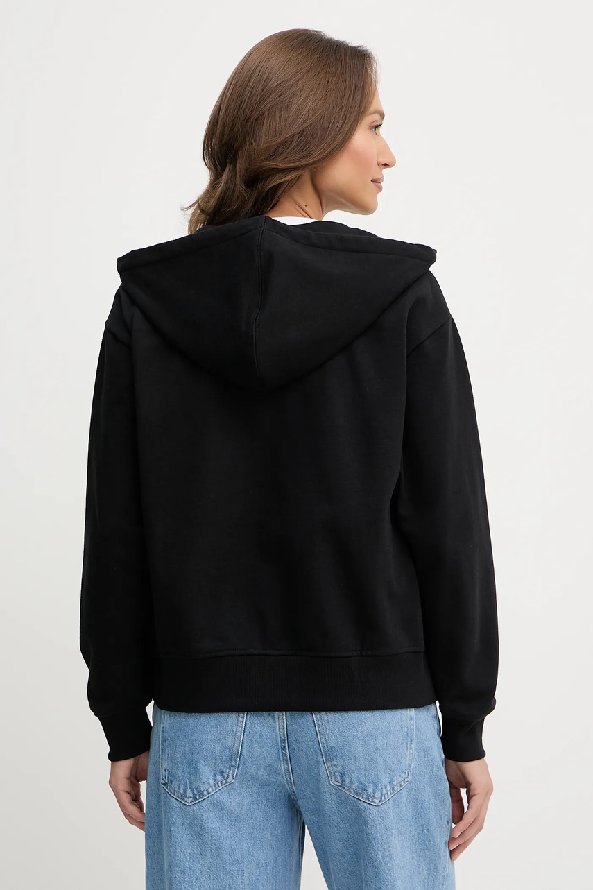 Кофта Calvin Klein Jeans цвет чёрный с капюшоном с принтом LV047B270G