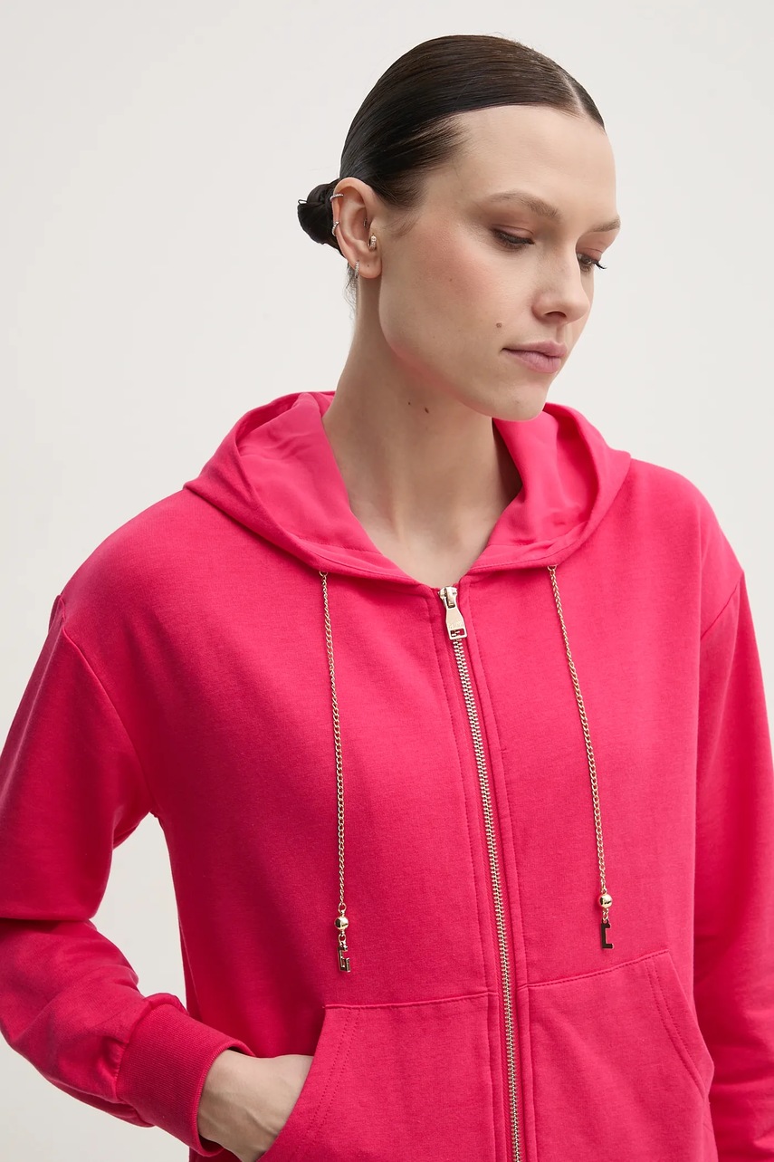 Μπλούζα Gaudi χρώμα: ροζ, με κουκούλα, 511BD64001 φωτογραφία