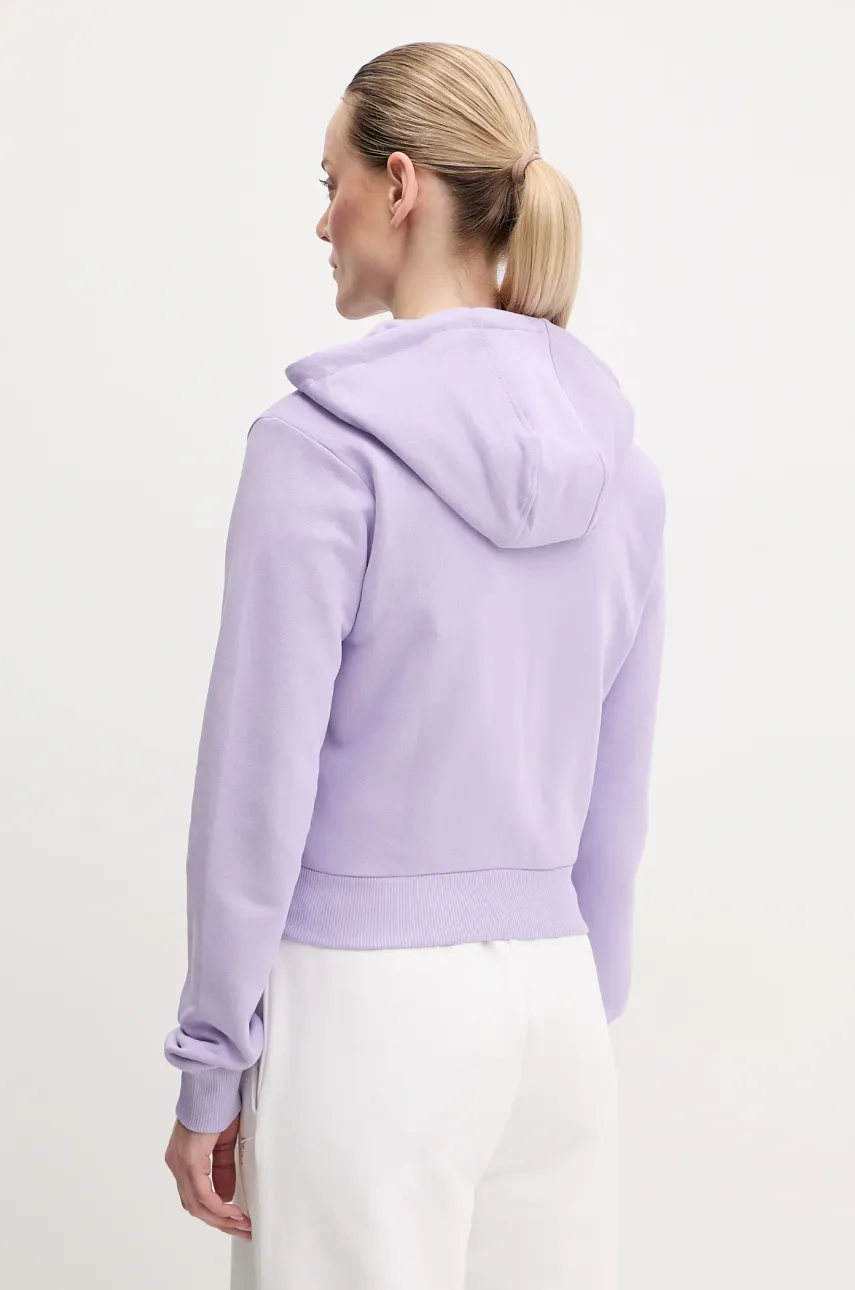 Guess pamut melegítőfelső PRIMULA lila, női, nyomott mintás, kapucnis, V5GQ10 KCRP0 termék 2. képe