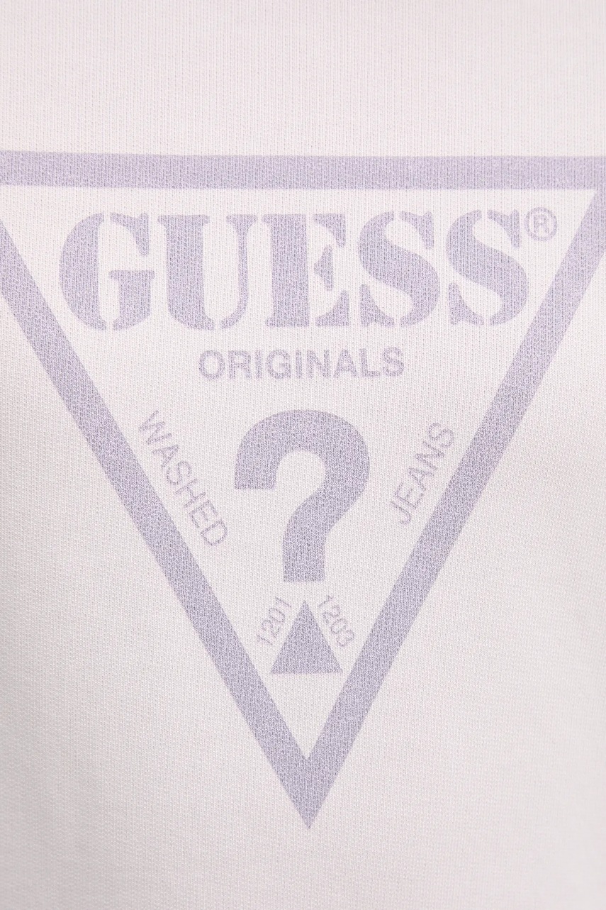 Βαμβακερή μπλούζα Guess Originals γυναικεία, χρώμα: μοβ, W5GQ03 K68I4 φωτογραφία