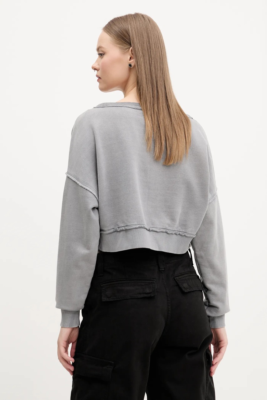 Βαμβακερή μπλούζα Guess Originals γυναικεία, χρώμα: γκρι, W5GQ23 K68I4 φωτογραφία