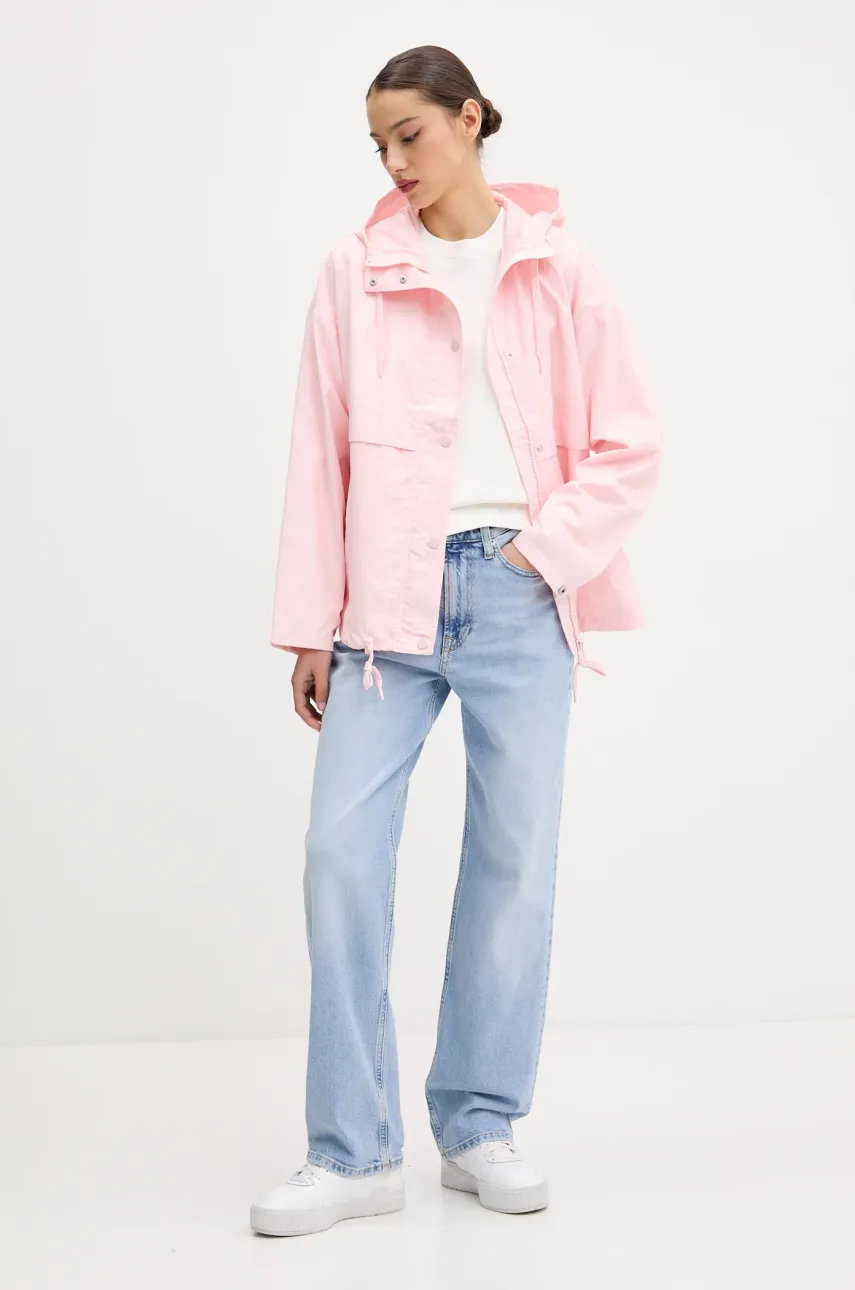 Хлопковая кофта Tommy Jeans цвет белый с принтом DW0DW20639 Хлопковая кофта Tommy Jeans цвет белый с принтом DW0DW20639
