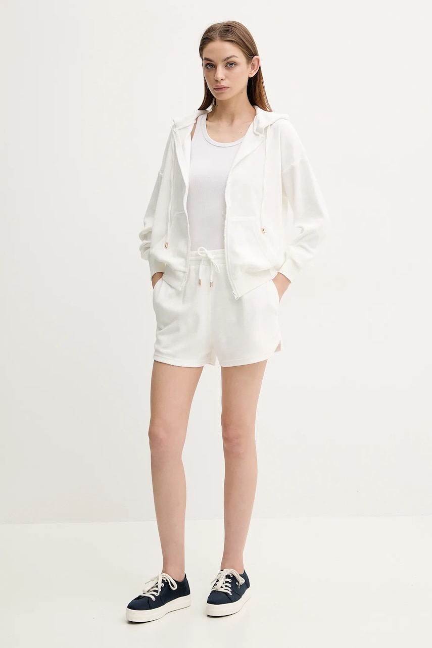 Кофта Melissa Odabash женская цвет белый с капюшоном однотонная Kyda Кофта Melissa Odabash женская цвет белый с капюшоном однотонная Kyda