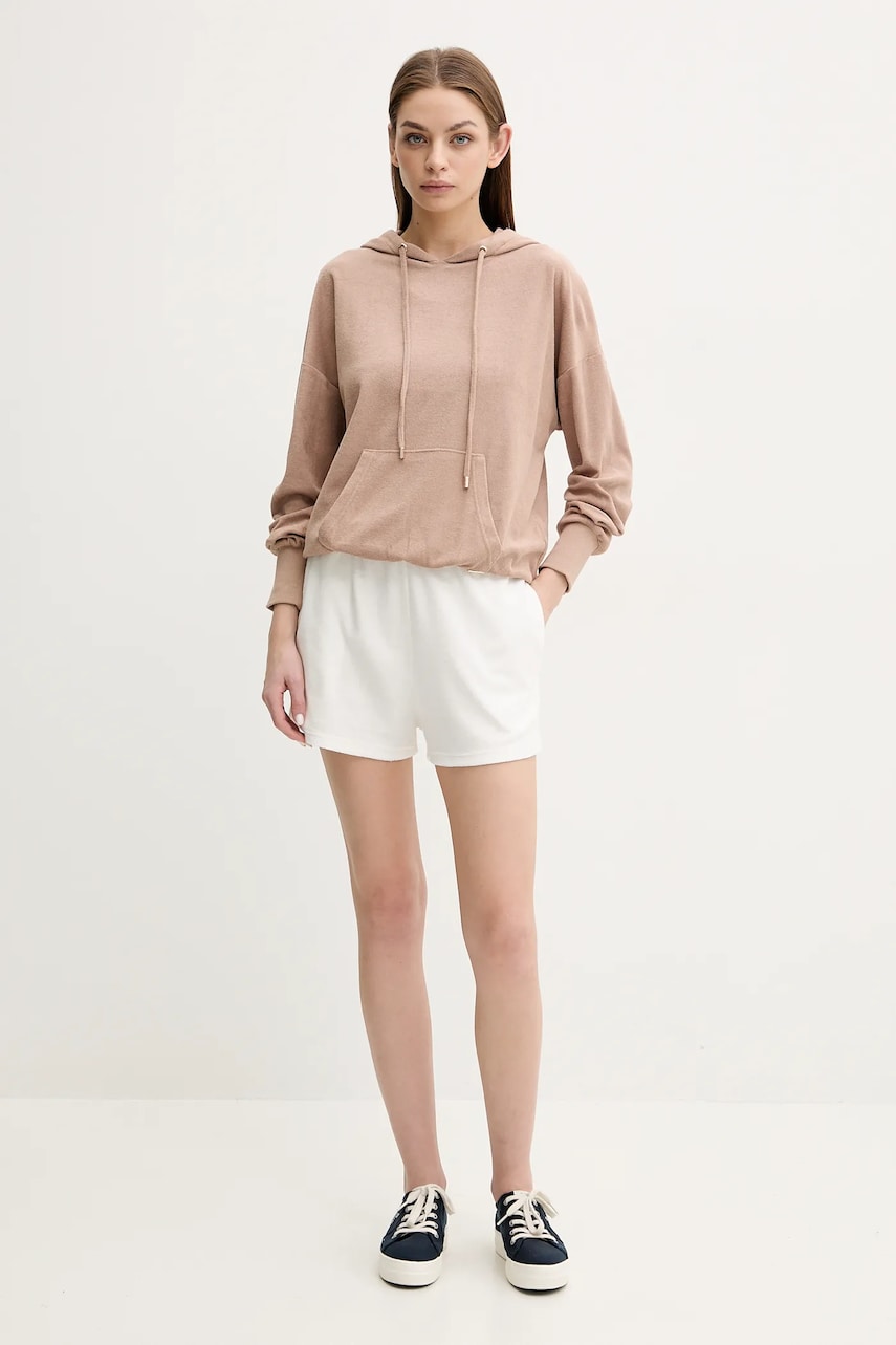 Кофта Melissa Odabash женская цвет коричневый с капюшоном однотонная Nora Кофта Melissa Odabash женская цвет коричневый с капюшоном однотонная Nora