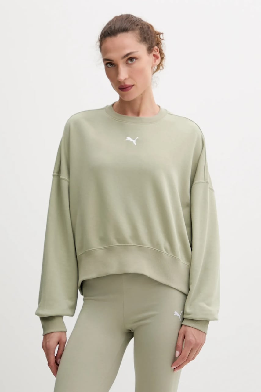 Puma bluză culoarea maro, uni, 629748