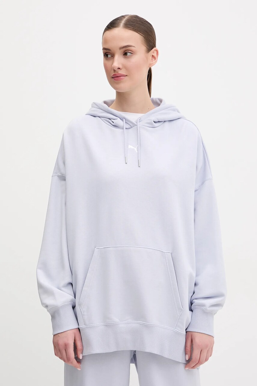 Puma bluza femei, cu gluga, neted, 629751