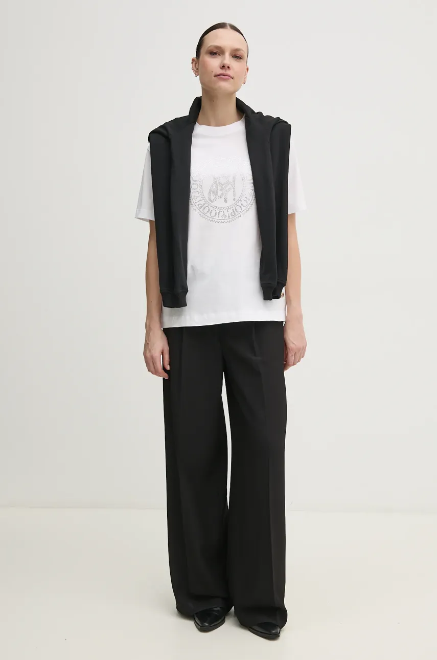 Хлопковая кофта Joop! женская цвет чёрный с капюшоном с аппликацией 30046176 Хлопковая кофта Joop! женская цвет чёрный с капюшоном с аппликацией 30046176