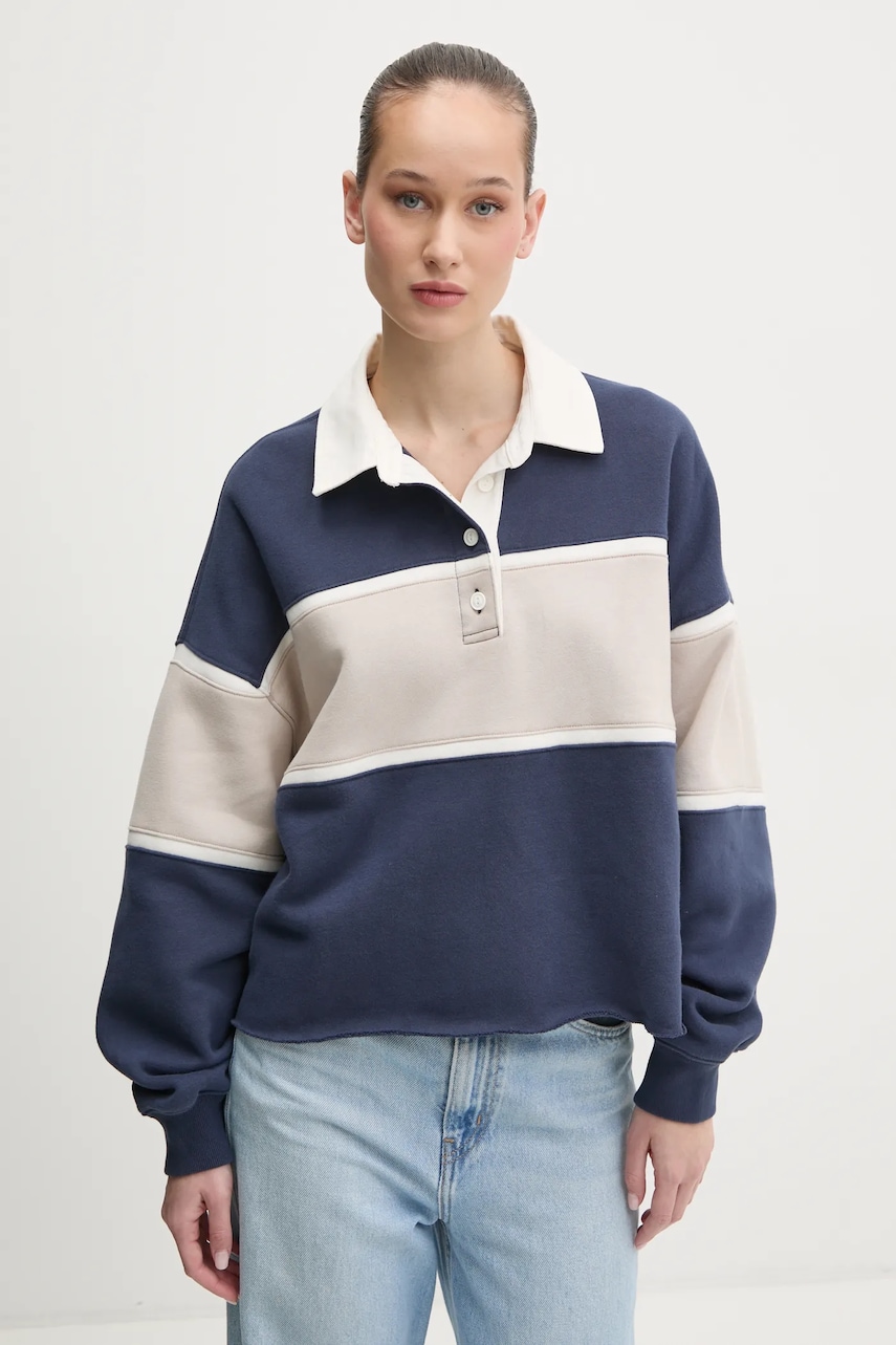 Abercrombie & Fitch bluza femei, culoarea albastru marin, modelator, KI152-5112 Abercrombie & Fitch bluza femei, culoarea albastru marin, modelator, KI152-5112