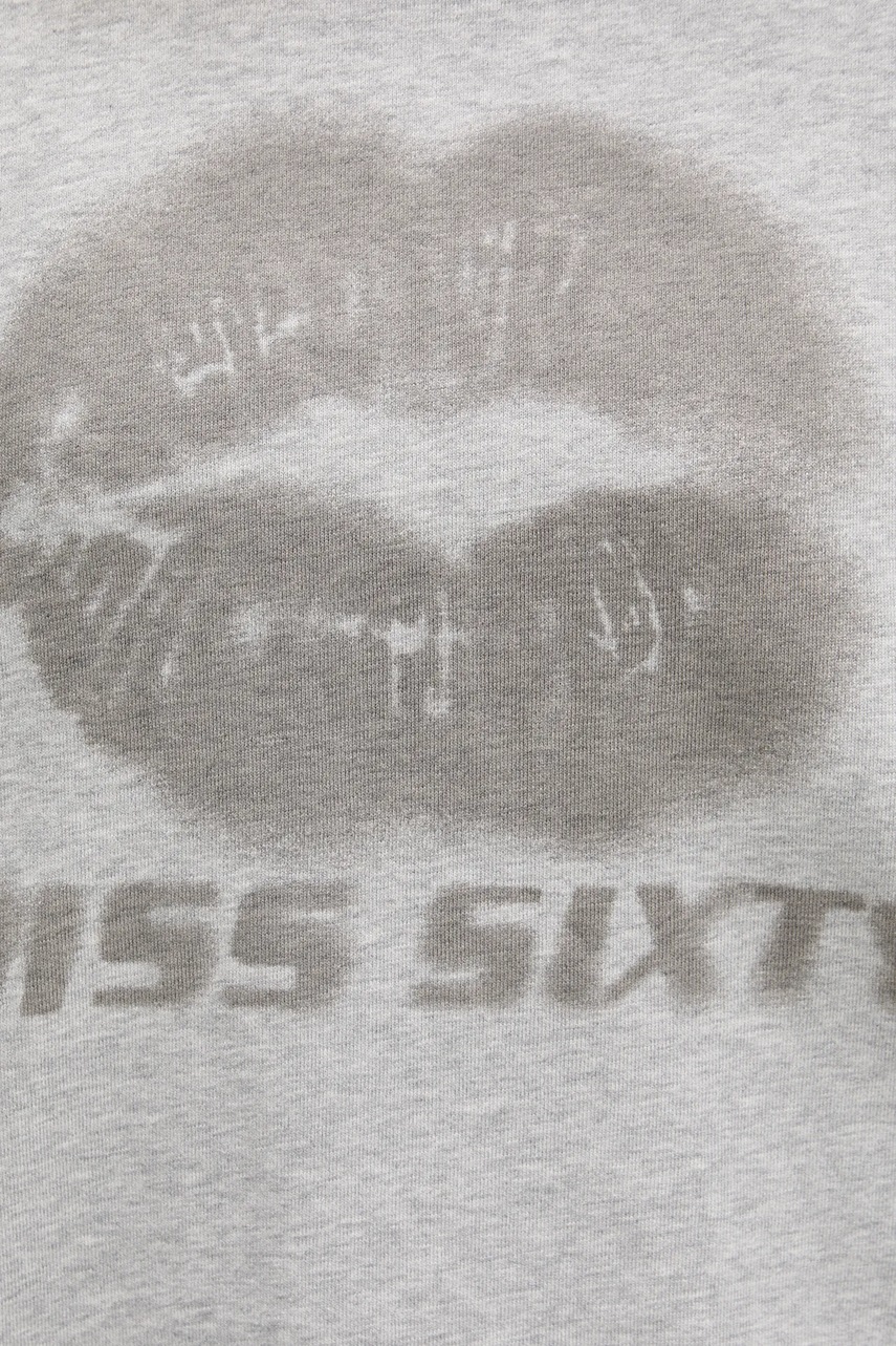 Βαμβακερή μπλούζα Miss Sixty γυναικεία, χρώμα: γκρι, με κουκούλα, 6S1TJ59900 φωτογραφία