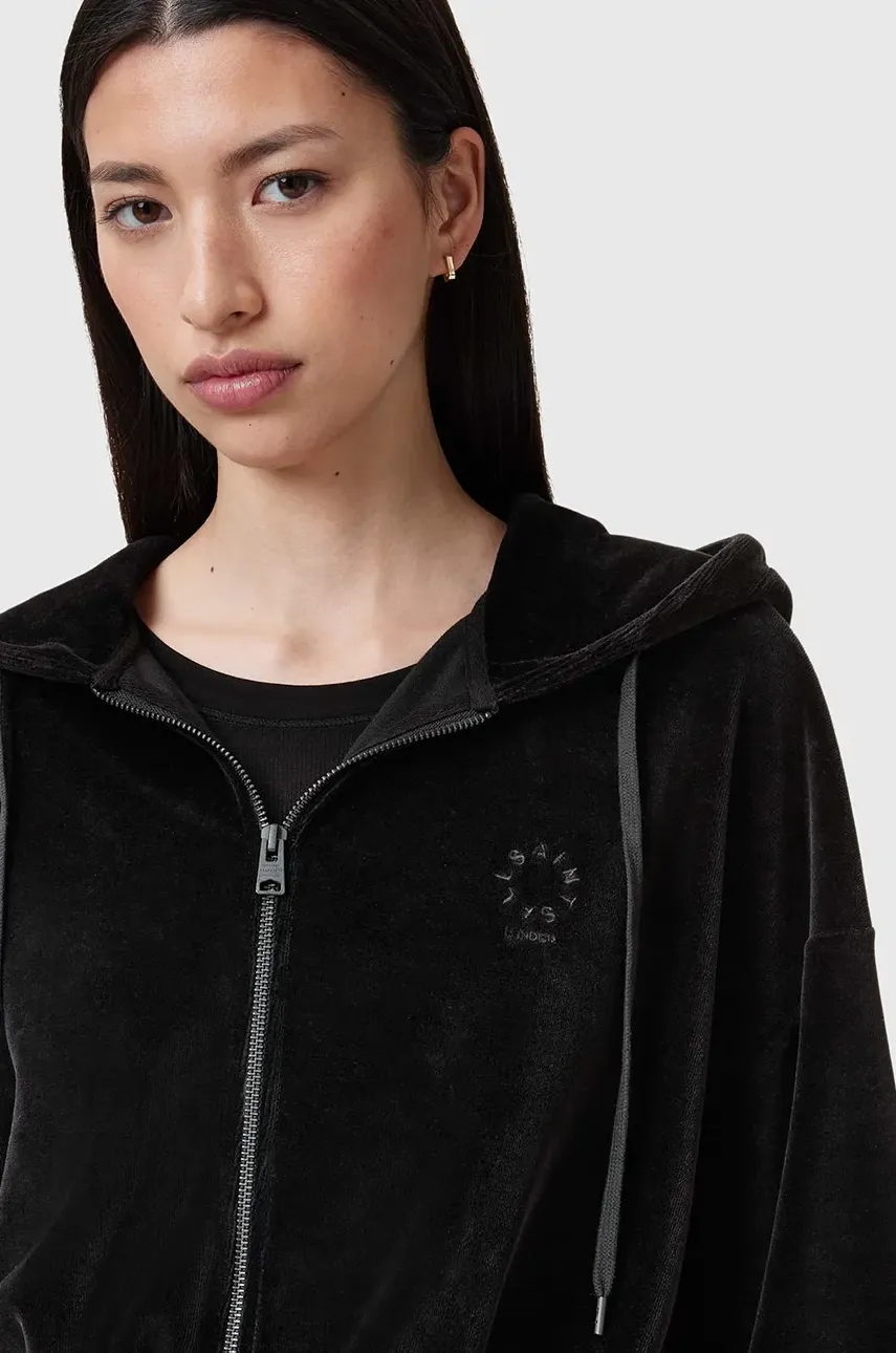 Кофта AllSaints VINNY женская цвет чёрный с капюшоном однотонная W075JC Кофта AllSaints VINNY женская цвет чёрный с капюшоном однотонная W075JC