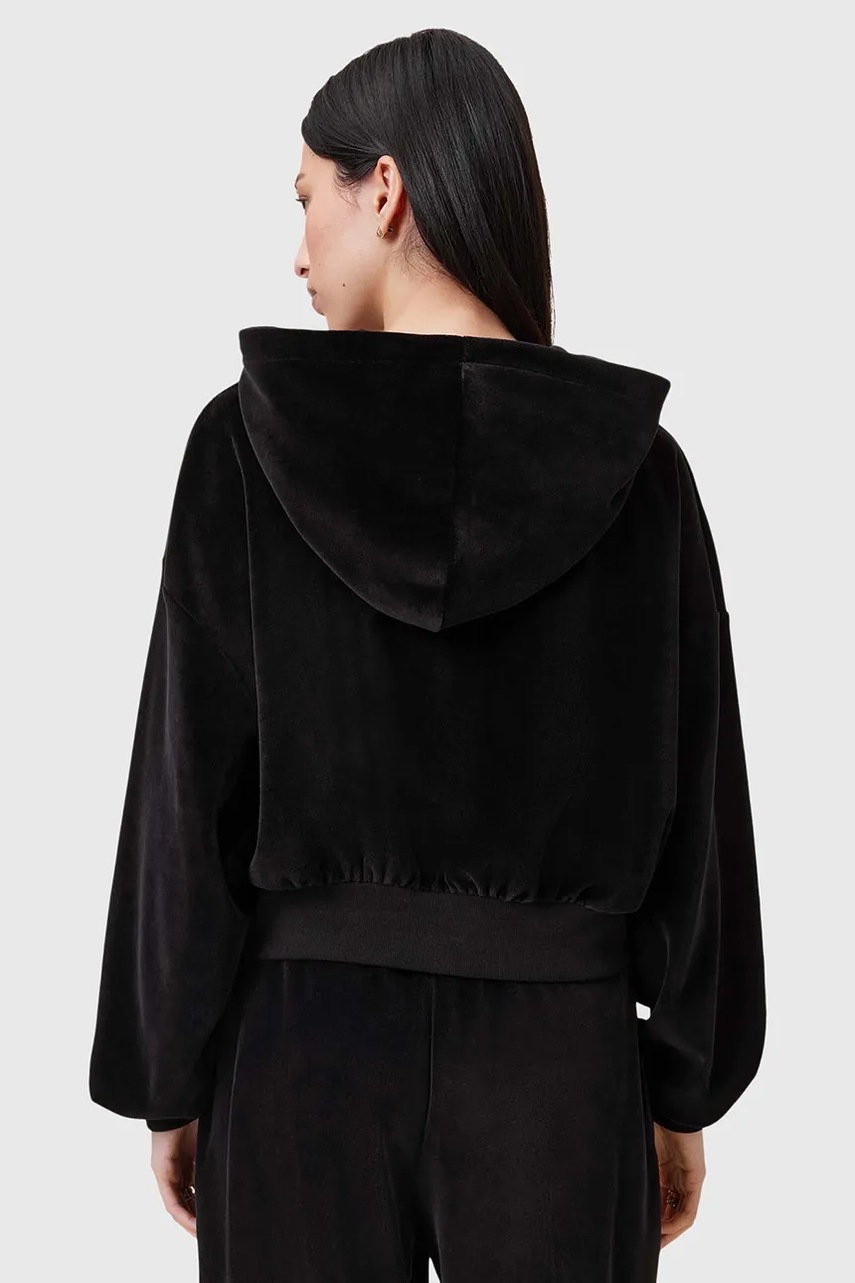 Кофта AllSaints VINNY жіноча колір чорний з капюшоном однотонна W075JC 
