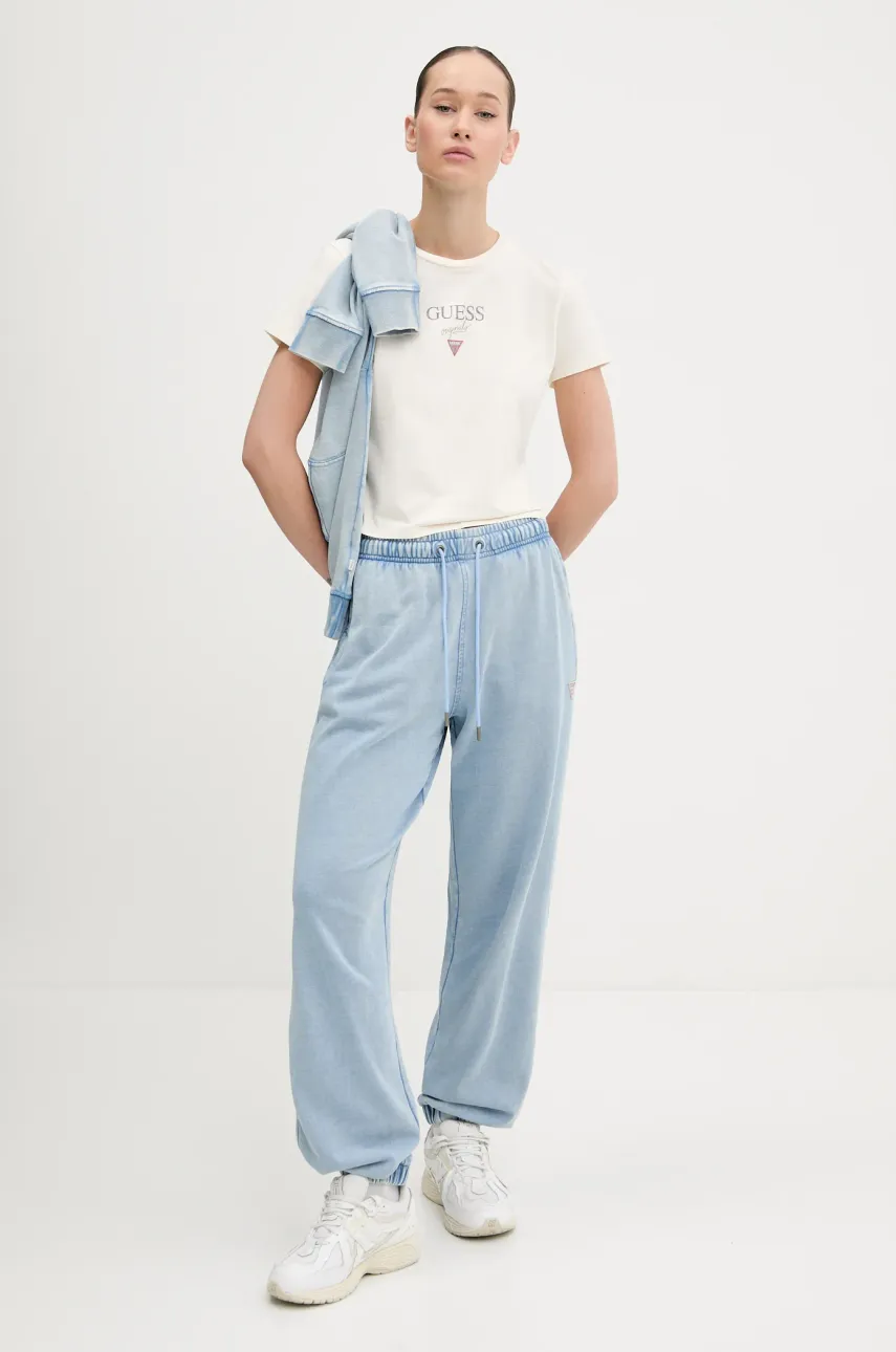 Хлопковая кофта Guess Jeans женская с аппликацией W5GQ28 KCTJ1 Хлопковая кофта Guess Jeans женская с аппликацией W5GQ28 KCTJ1