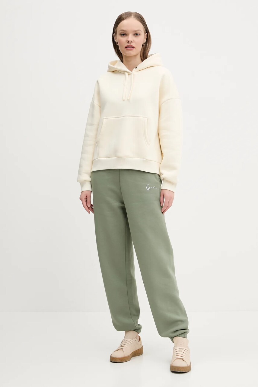 Кофта Karl Kani женская цвет бежевый с капюшоном однотонная 61210078 Кофта Karl Kani женская цвет бежевый с капюшоном однотонная 61210078