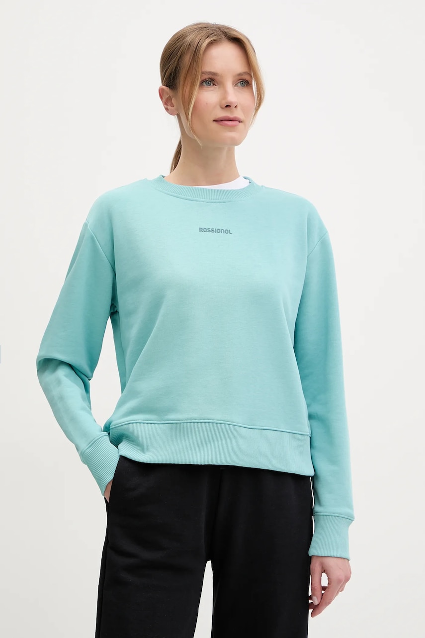 Rossignol bluza Presset femei, culoarea turcoaz, neted, RLNWS03
