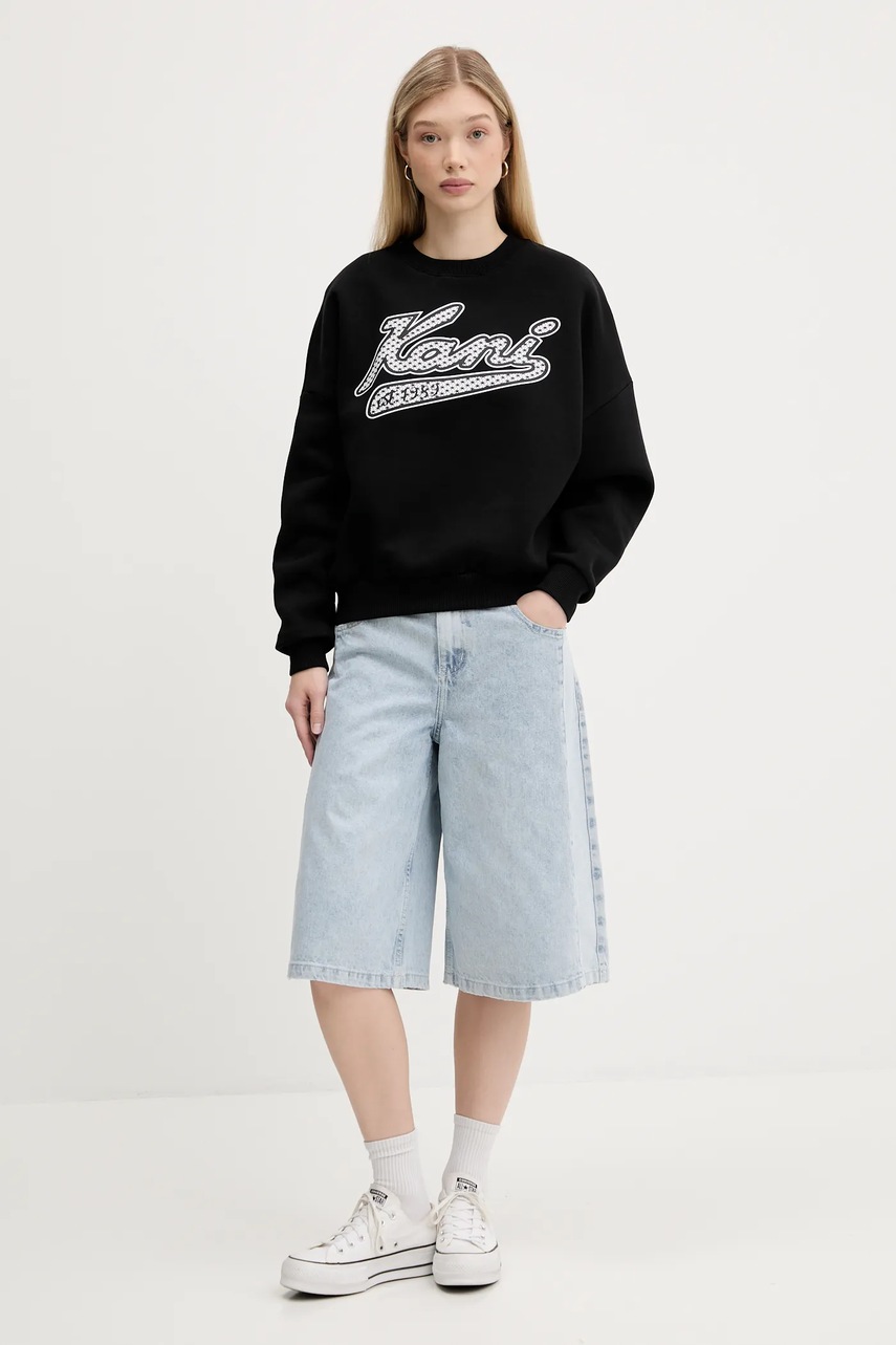 Кофта Karl Kani цвет чёрный с принтом PD00005444