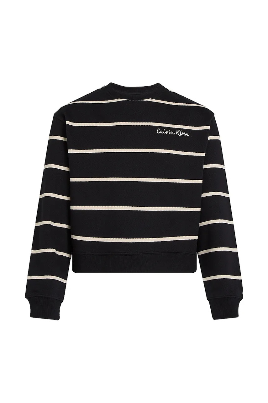 Дитяча бавовняна кофта Calvin Klein Jeans колір чорний візерунок IG0IG02751 в Хмельницькому Дитяча бавовняна кофта Calvin Klein Jeans колір чорний візерунок IG0IG02751 в Хмельницькому