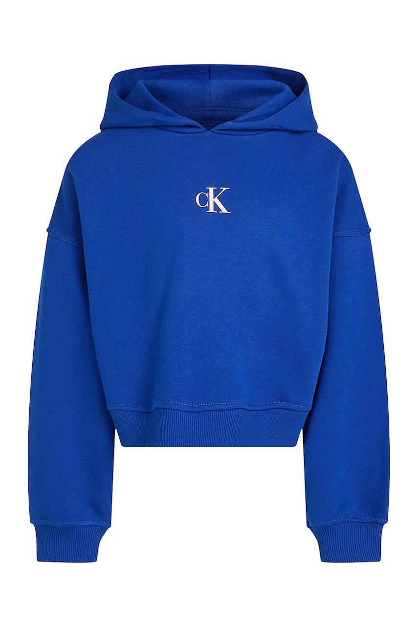Детская кофта Calvin Klein Jeans с капюшоном однотонная IG0IG02755 Детская кофта Calvin Klein Jeans с капюшоном однотонная IG0IG02755