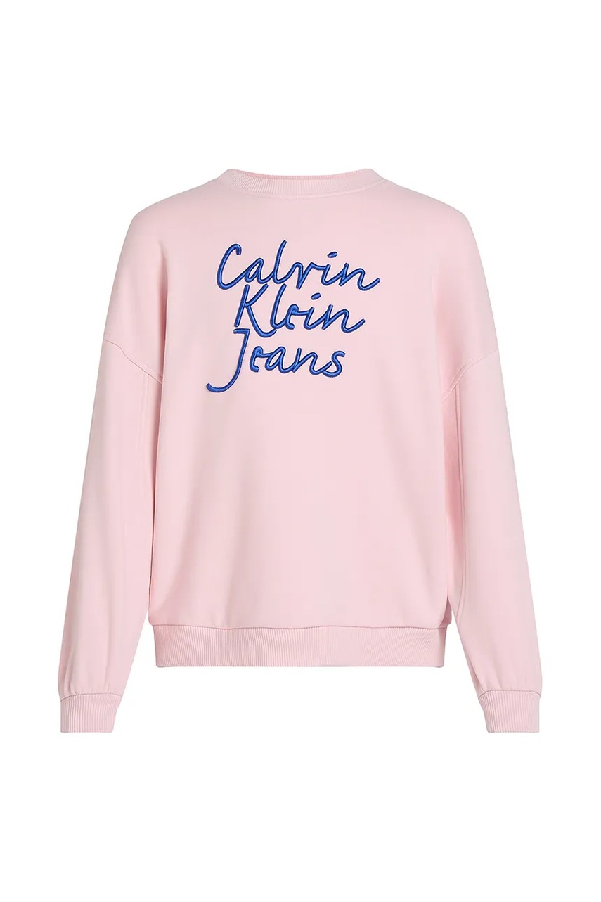 Детская кофта Calvin Klein Jeans цвет розовый с принтом IG0IG02760