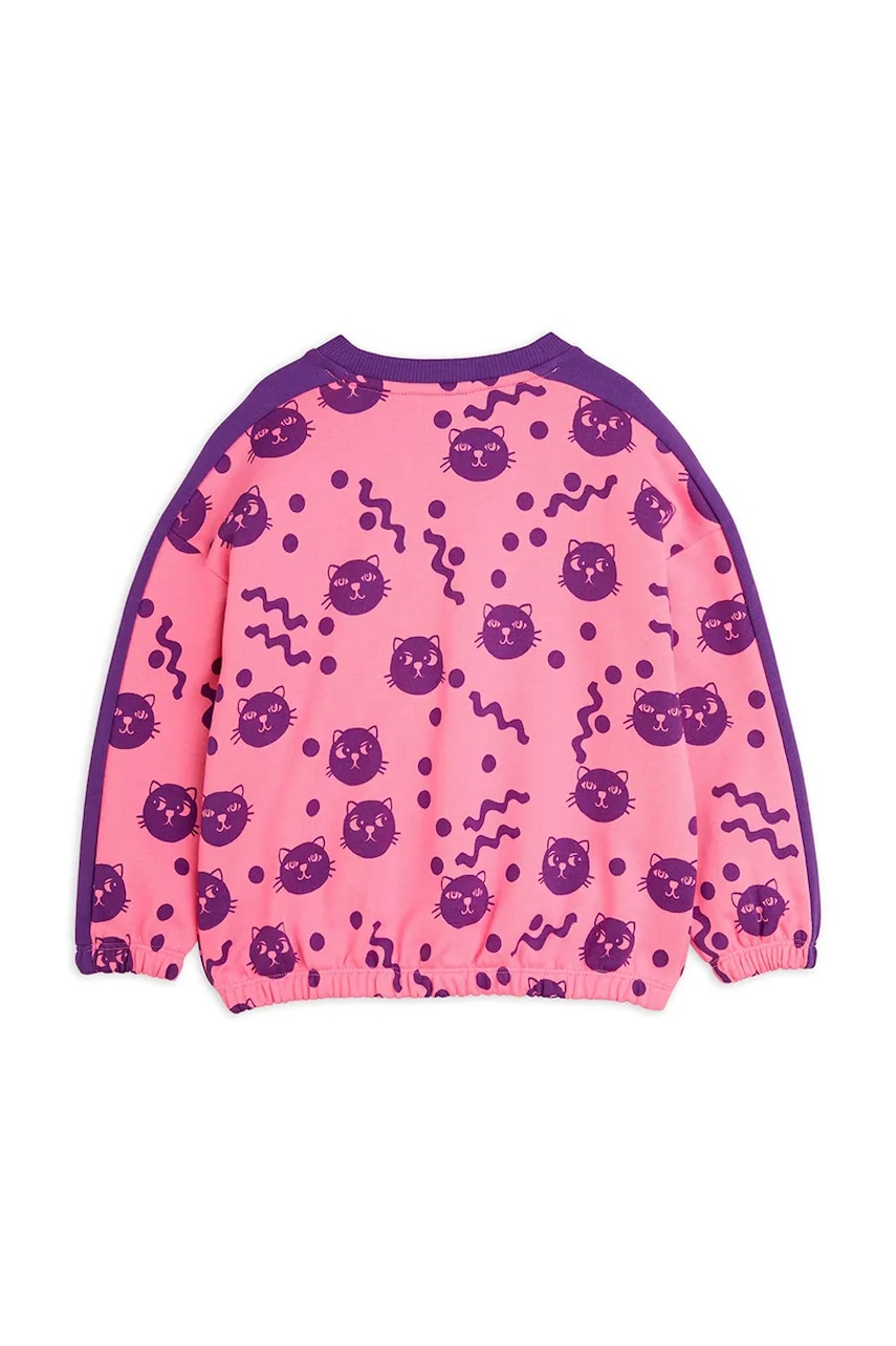 Детская хлопковая кофта Mini Rodini Squiggly cats цвет розовый узор 2512012228 в Хмельницком Детская хлопковая кофта Mini Rodini Squiggly cats цвет розовый узор 2512012228 в Хмельницком