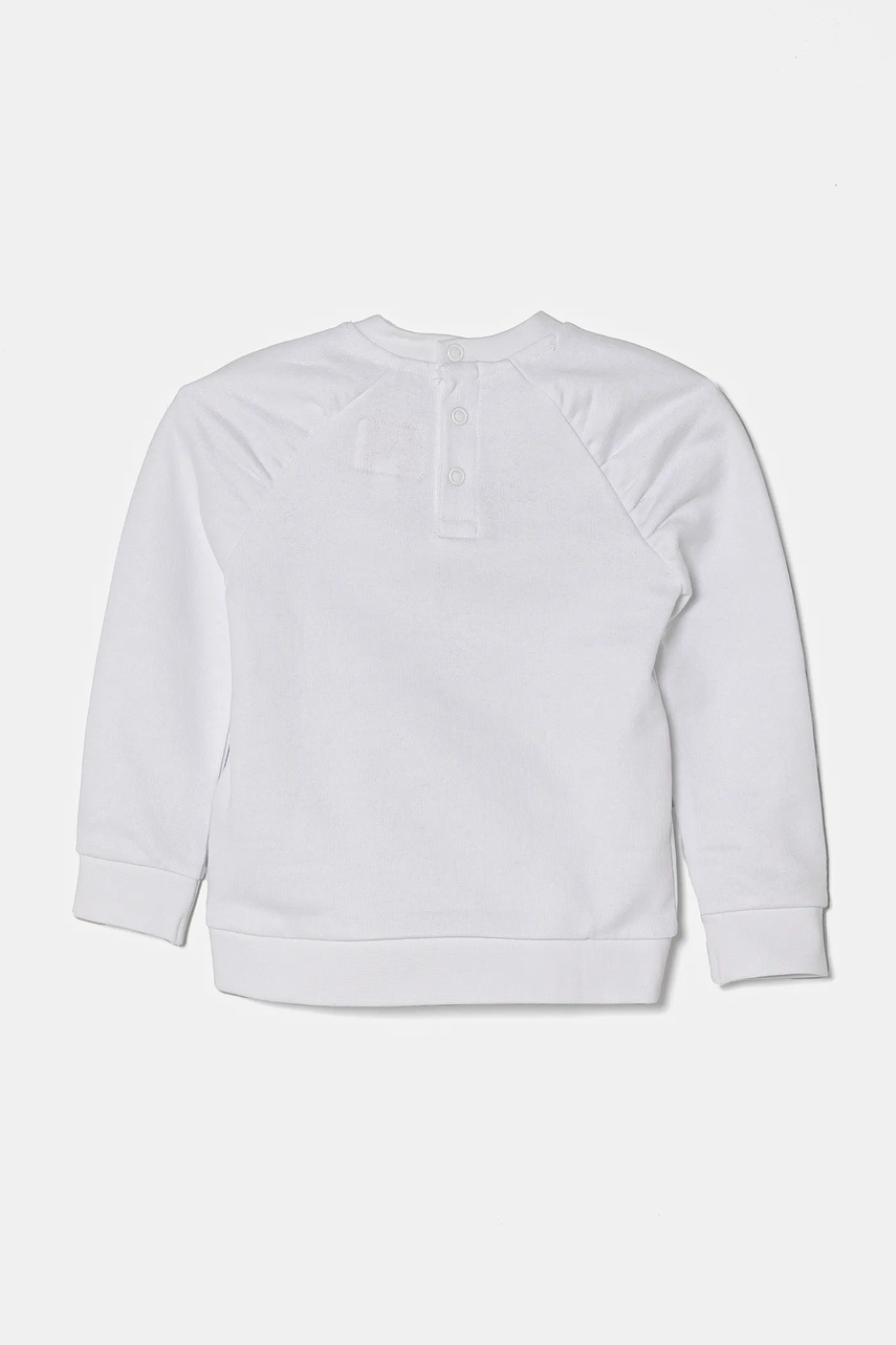 Детская хлопковая кофта Guess цвет белый с аппликацией K5RQ04 KAD74