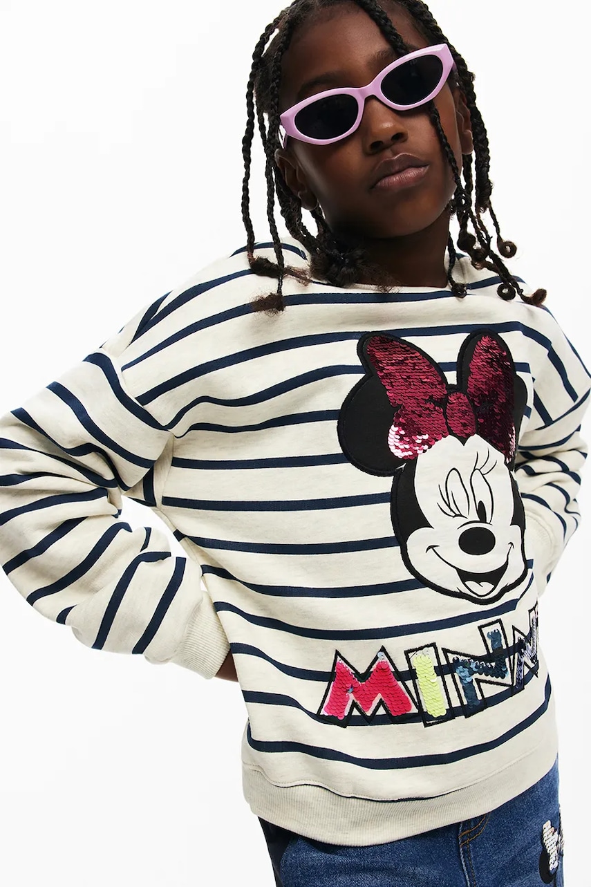 Desigual bluza copii culoarea alb, modelator, 25SGSK04