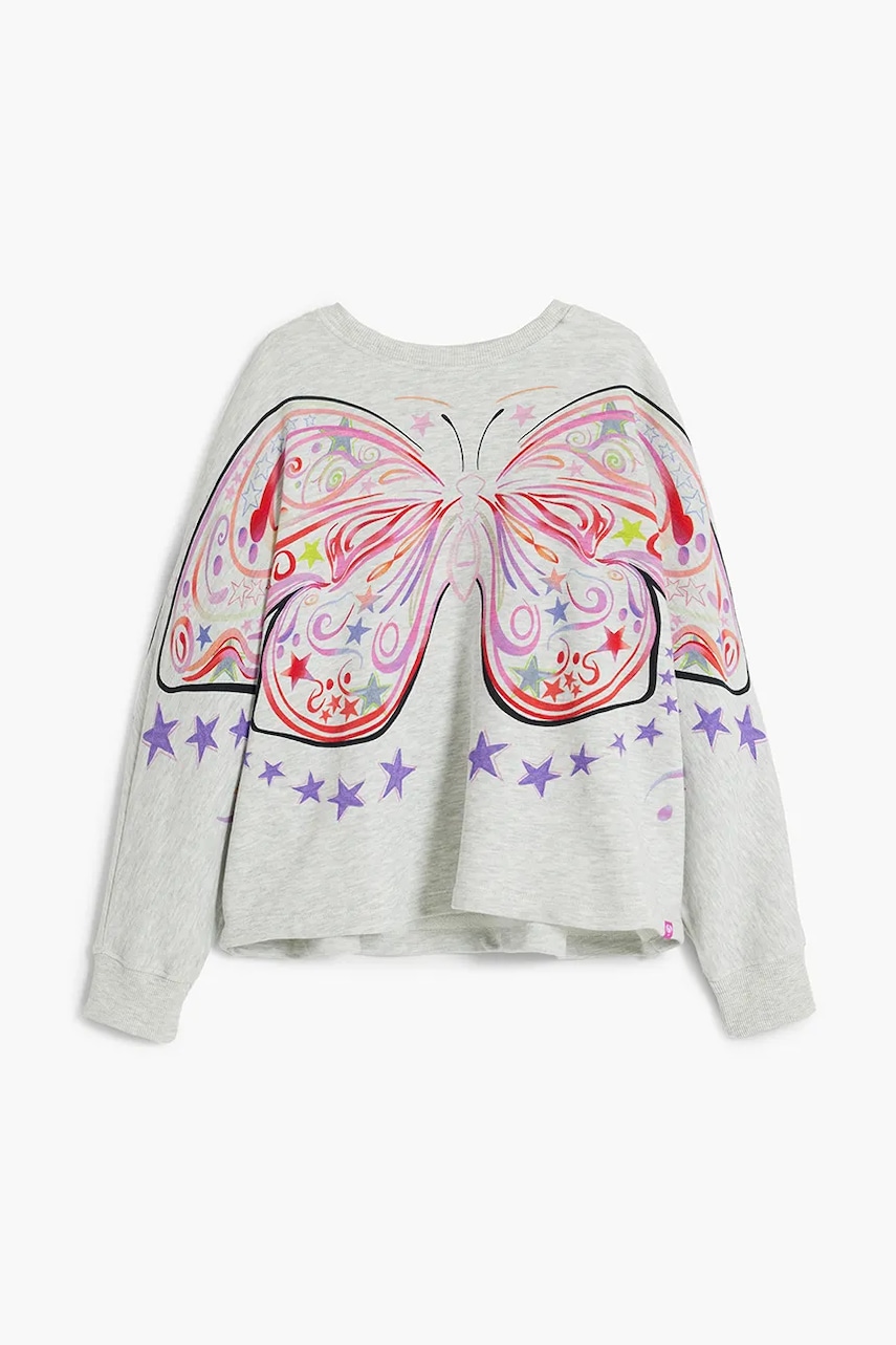 Детская кофта Desigual цвет бежевый с принтом 25SGSK11 Детская кофта Desigual цвет бежевый с принтом 25SGSK11