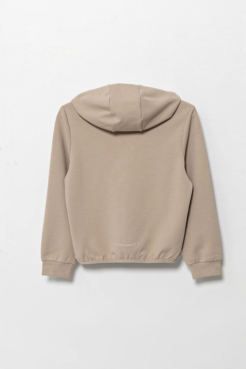 Детская кофта EA7 Emporio Armani цвет бежевый с капюшоном с принтом 7G000037 AF12501 Детская кофта EA7 Emporio Armani цвет бежевый с капюшоном с принтом 7G000037 AF12501