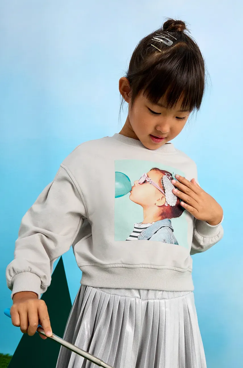 Mayoral bluza copii culoarea gri, cu imprimeu, 3401