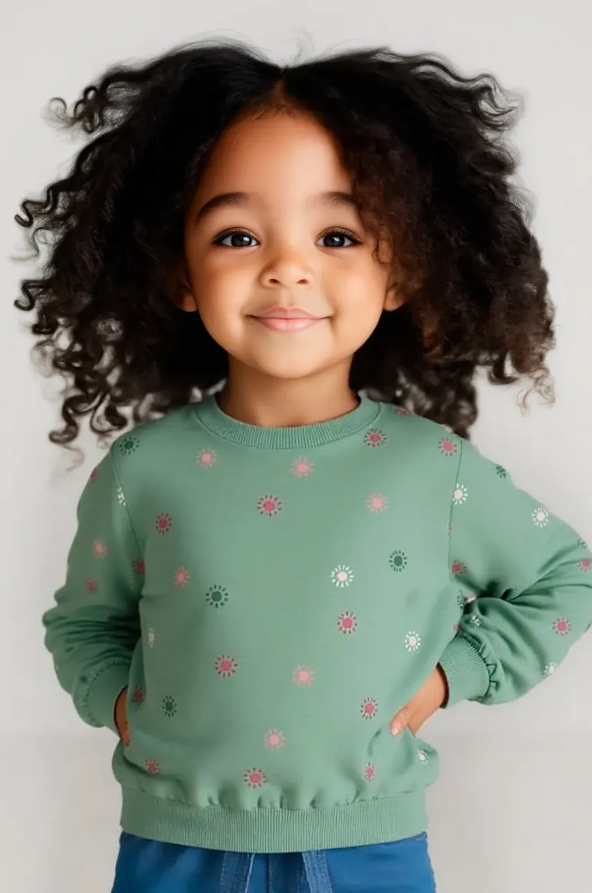 Mayoral bluza copii culoarea verde, cu imprimeu, 3402