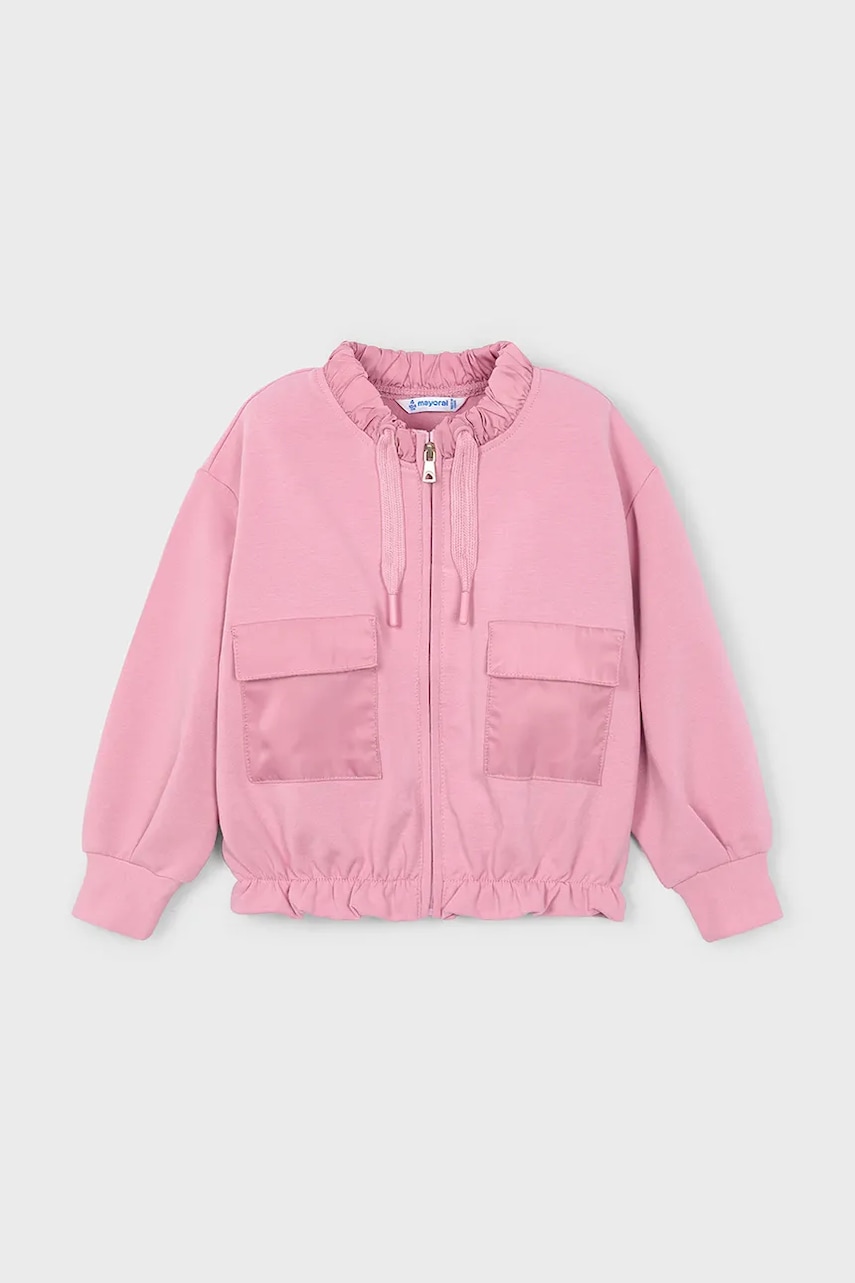 Детская кофта Mayoral цвет розовый однотонная 3410 в Днепре Детская кофта Mayoral цвет розовый однотонная 3410 в Днепре