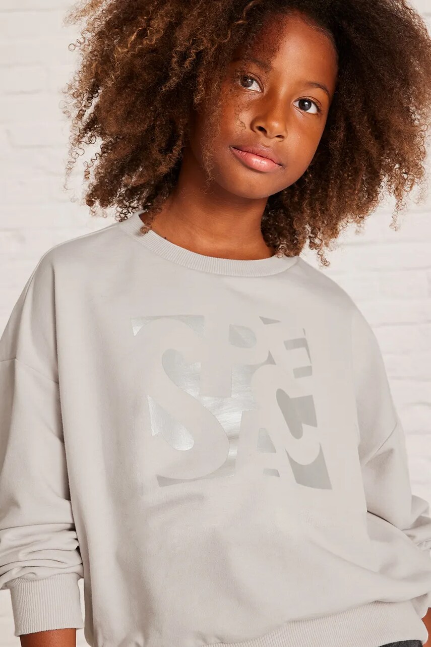Mayoral bluza copii culoarea gri, cu imprimeu, 6402
