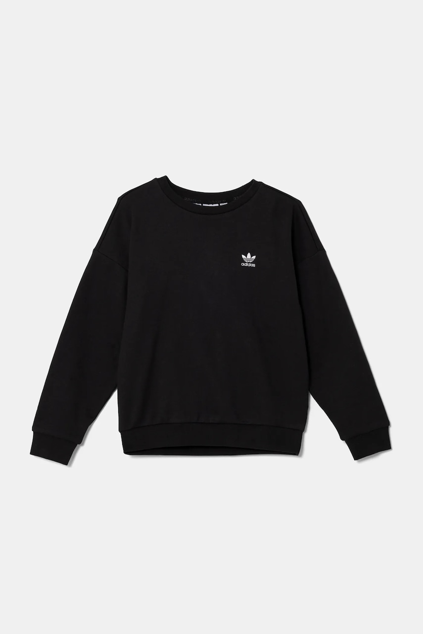 Хлопковая кофта adidas Originals цвет чёрный однотонная JC5668 Хлопковая кофта adidas Originals цвет чёрный однотонная JC5668
