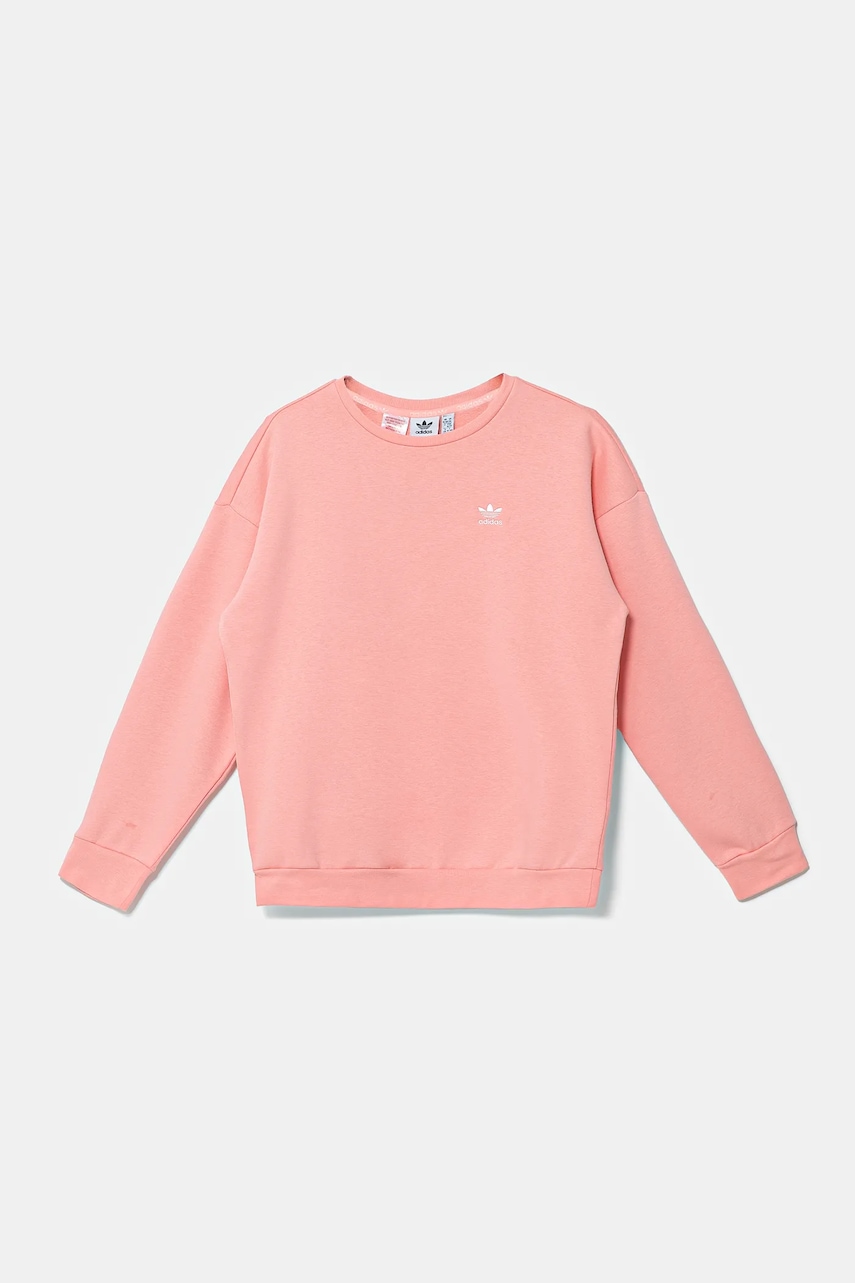 Детская кофта adidas Originals цвет оранжевый однотонная JI5819 Детская кофта adidas Originals цвет оранжевый однотонная JI5819