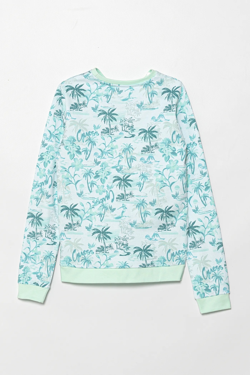 Дитяча бавовняна кофта Guess колір бірюзовий візерунок J5GQ01 KA6R4 Дитяча бавовняна кофта Guess колір бірюзовий візерунок J5GQ01 KA6R4