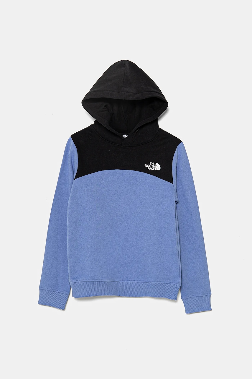 The North Face hanorac de bumbac pentru copii BACK LOGO RELAXED P/O HOODIE culoarea violet, cu glugă, modelator, NF0A89HC0YI1 The North Face hanorac de bumbac pentru copii BACK LOGO RELAXED P/O HOODIE culoarea violet, cu glugă, modelator, NF0A89HC0YI1