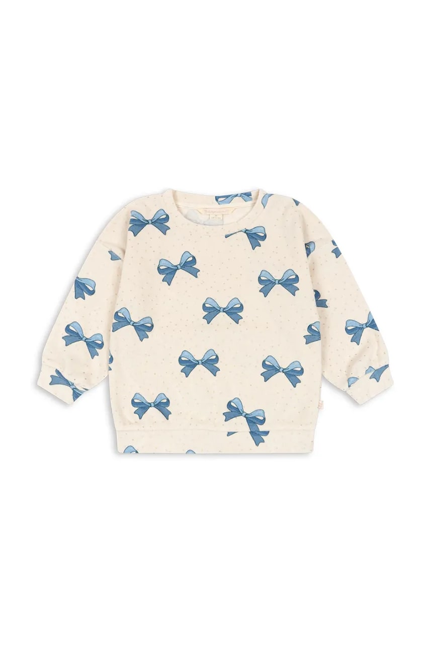 Konges Sløjd bluza copii ITTY SWEAT SHIRT GOTS culoarea bej, cu imprimeu, KS102598