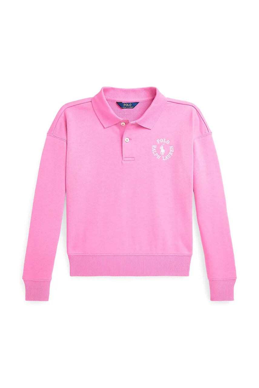 Levně Dětská mikina Polo Ralph Lauren fialová barva, hladká, 313965123002