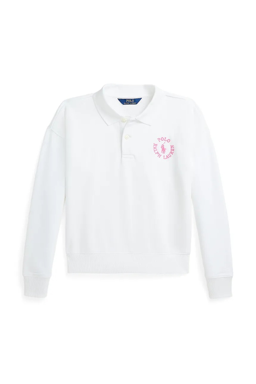 Детская кофта Polo Ralph Lauren цвет белый однотонная 313965123001 Детская кофта Polo Ralph Lauren цвет белый однотонная 313965123001