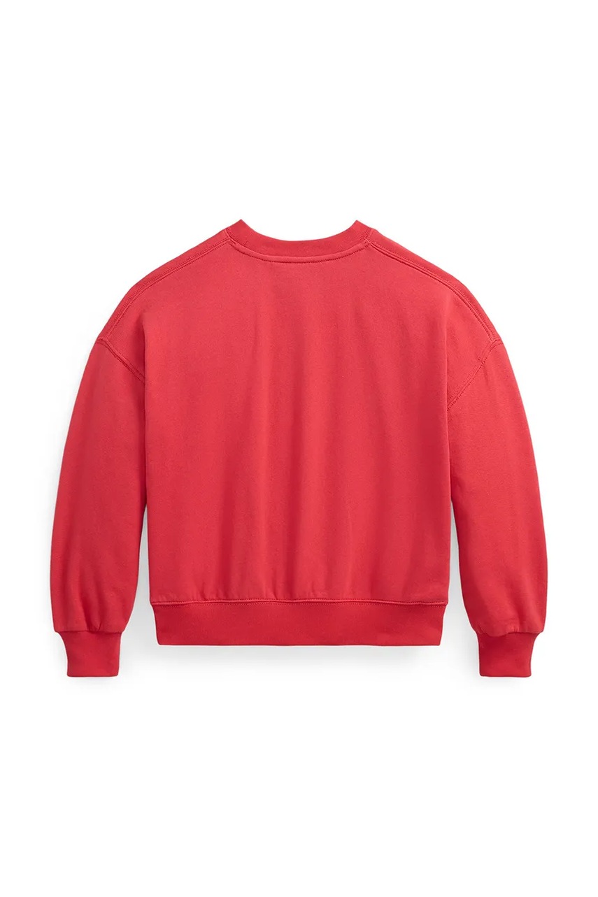 Детская хлопковая кофта Polo Ralph Lauren цвет красный с принтом 313965228001 Детская хлопковая кофта Polo Ralph Lauren цвет красный с принтом 313965228001