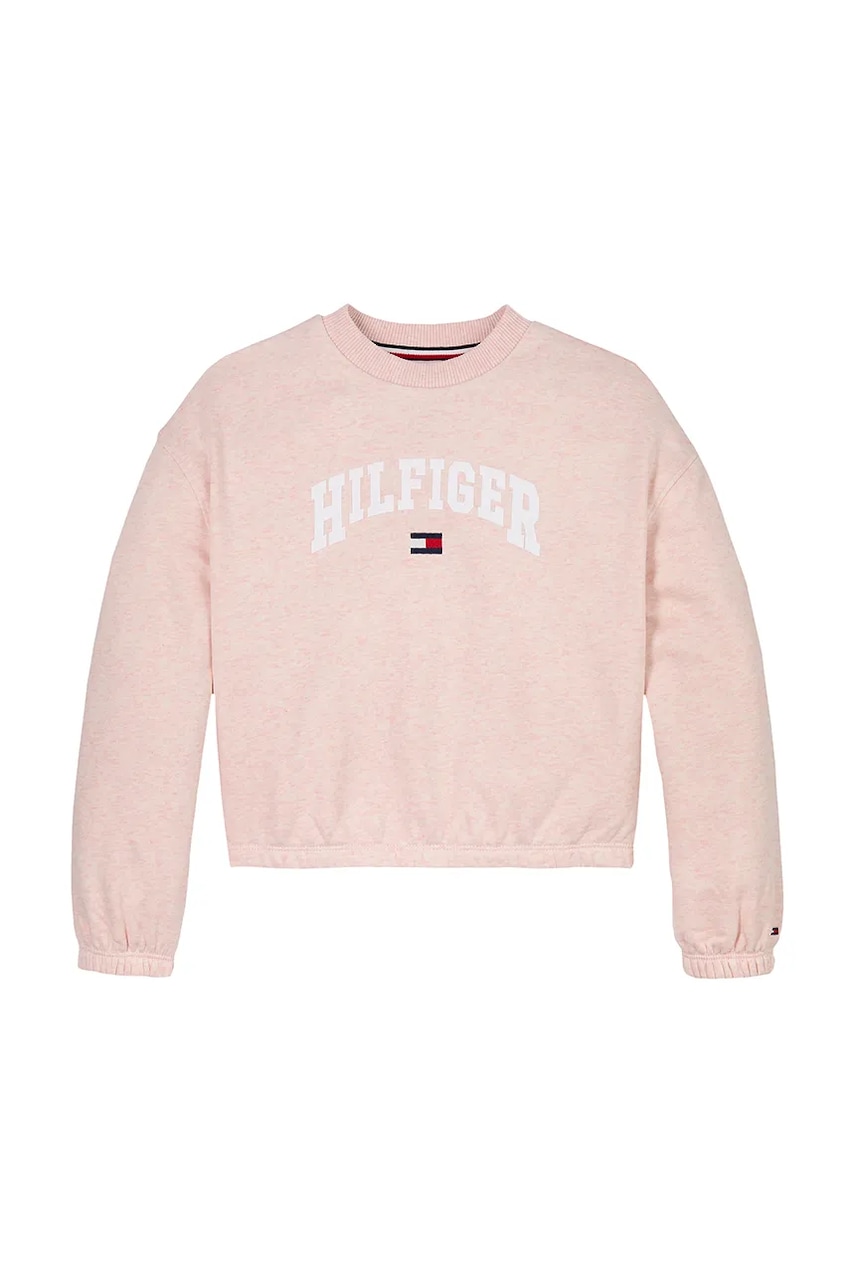 Детская кофта Tommy Hilfiger цвет розовый с принтом KG0KG08559 Детская кофта Tommy Hilfiger цвет розовый с принтом KG0KG08559