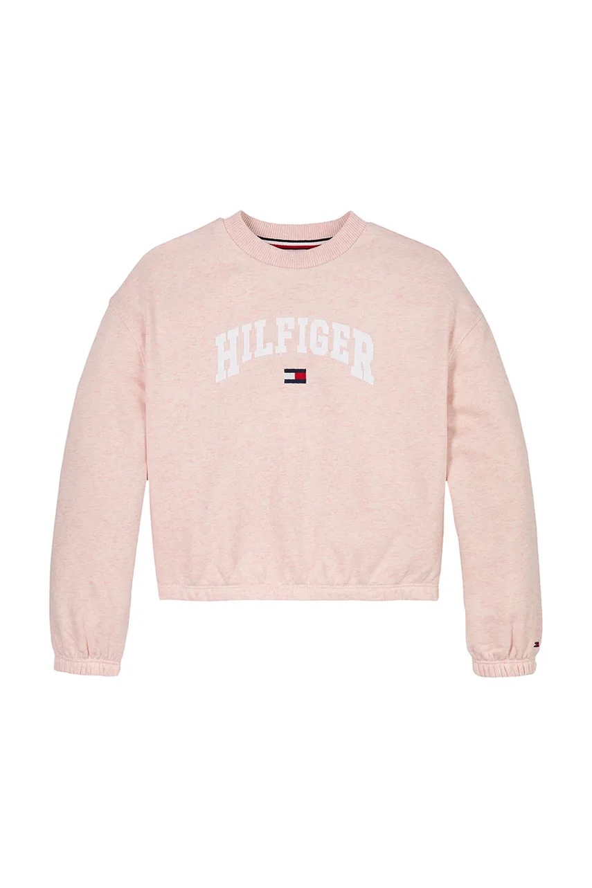 Детская кофта Tommy Hilfiger цвет розовый с принтом KG0KG08559