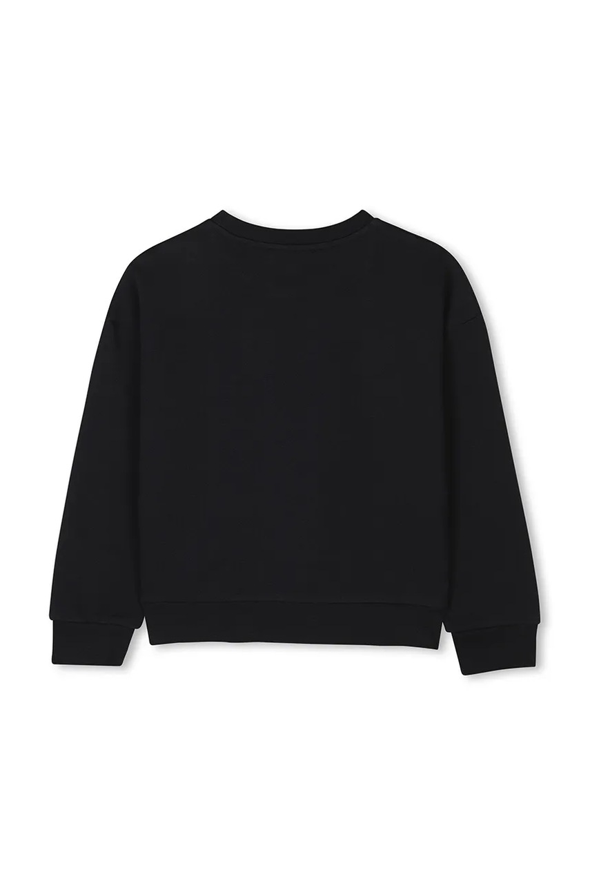 Дитяча бавовняна кофта Michael Kors колір чорний з аплікацією R30322