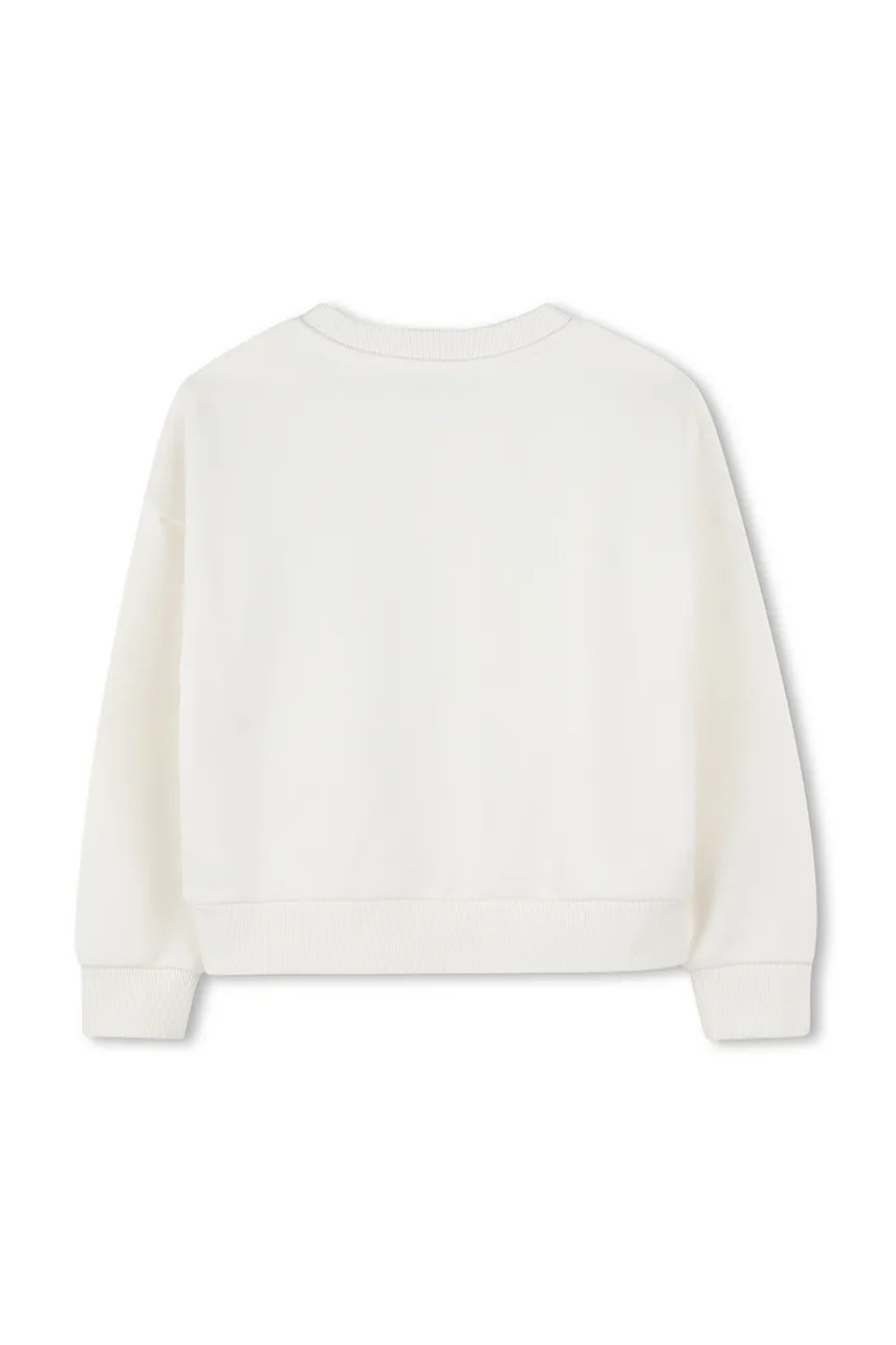 Детская хлопковая кофта Kenzo Kids цвет белый с принтом K61047 Детская хлопковая кофта Kenzo Kids цвет белый с принтом K61047