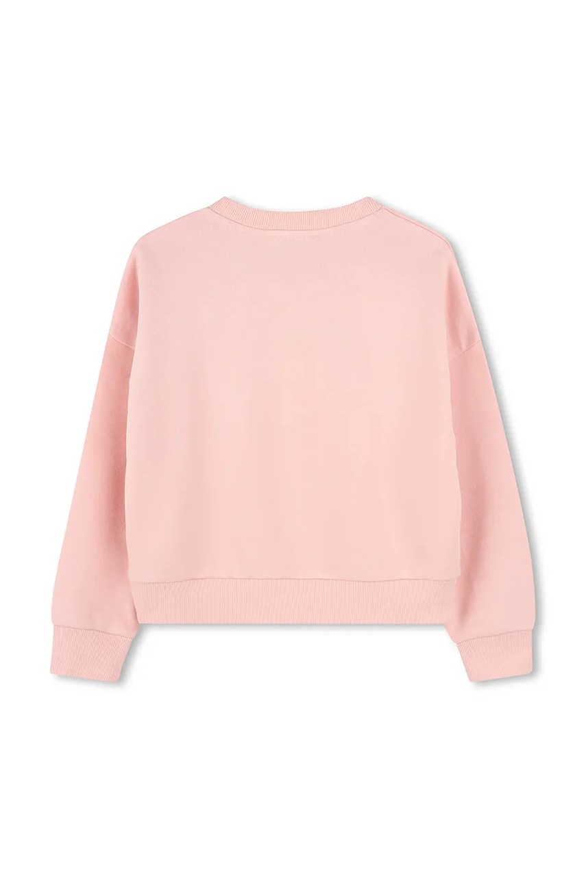 Детская хлопковая кофта Kenzo Kids цвет оранжевый с принтом K61048 Детская хлопковая кофта Kenzo Kids цвет оранжевый с принтом K61048