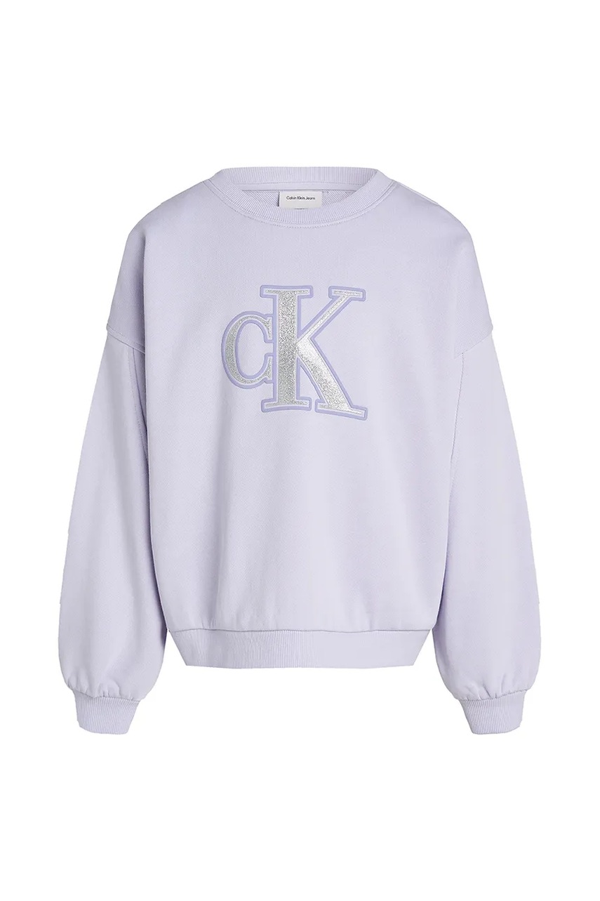 Кофта Calvin Klein Jeans цвет фиолетовый с аппликацией IG0IG02849